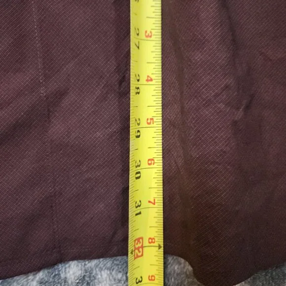 Perry Ellis Dress Shirt Button Up Pockets Men's 2X Long Sleeve Burgundy Red - Picture 12 of 12